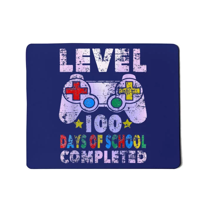 Retro 100 Days Of School Completed Level Up Gaming Mousepad