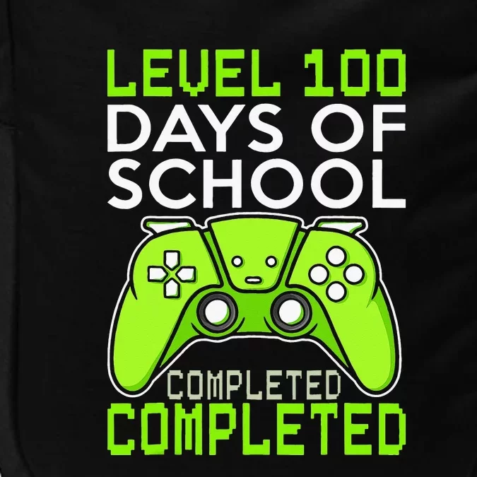 Retro 100 Days Of School Completed Level Up Gaming Impact Tech Backpack