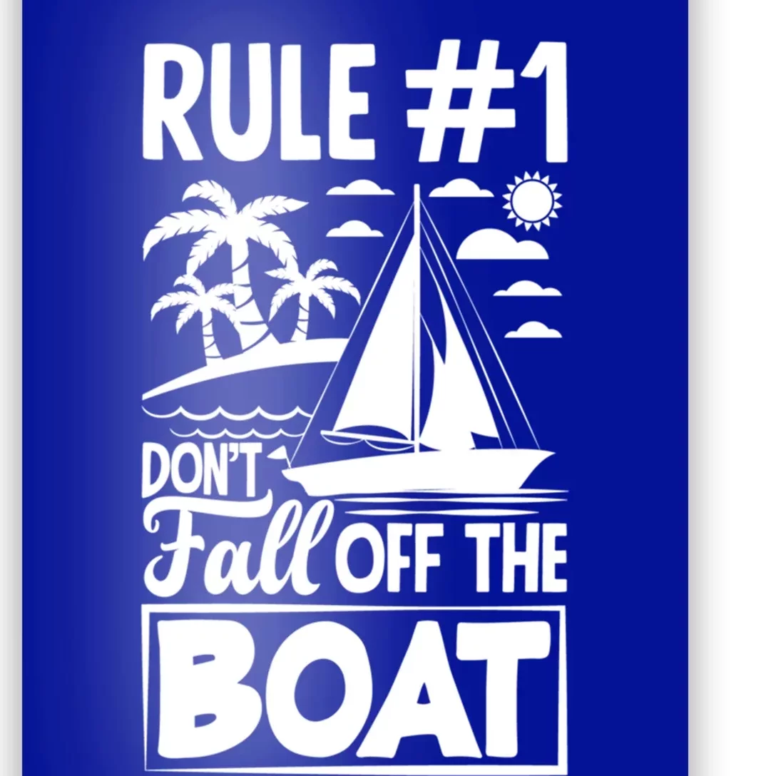 Rule 1 Dont Fall Off The Boat Sea Sailor Maritime Gift Poster