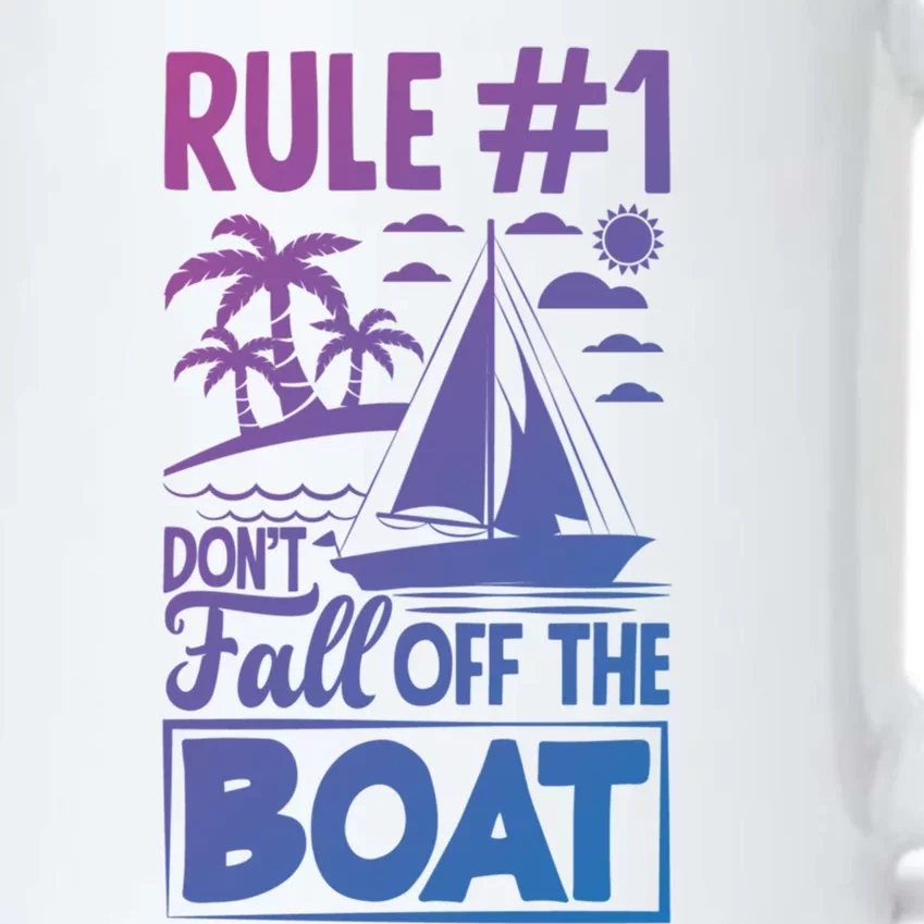 Rule 1 Dont Fall Off The Boat Sea Sailor Maritime Gift Black Color Changing Mug