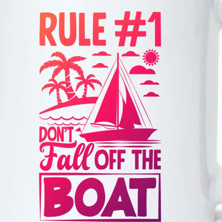 Rule 1 Dont Fall Off The Boat Sea Sailor Maritime Gift Black Color Changing Mug