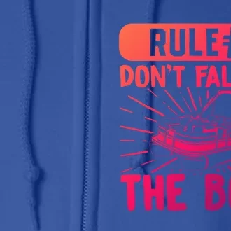 Rule 1 Don’T Fall Off The Boat Boating Sailing Boat Owner Gift Full Zip Hoodie