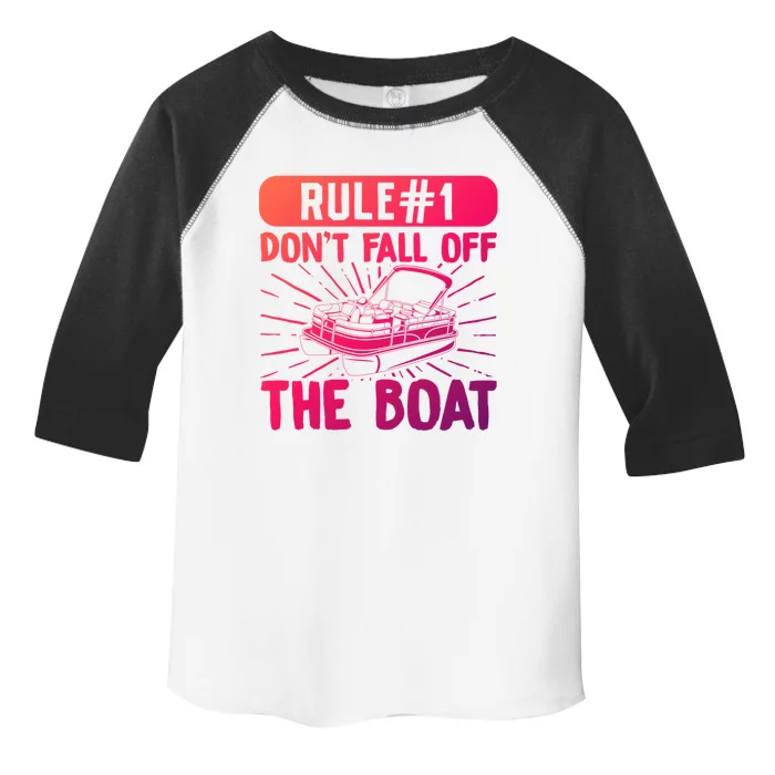 Rule 1 Don’T Fall Off The Boat Boating Sailing Boat Owner Gift Toddler Fine Jersey T-Shirt