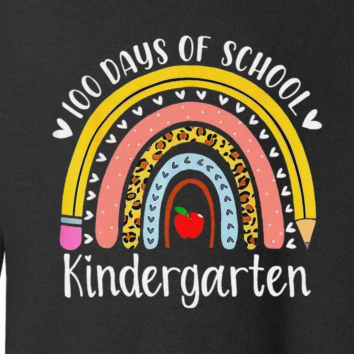 Rainbow 100 Days Of Kindergarten School Teacher Smarter Toddler Sweatshirt