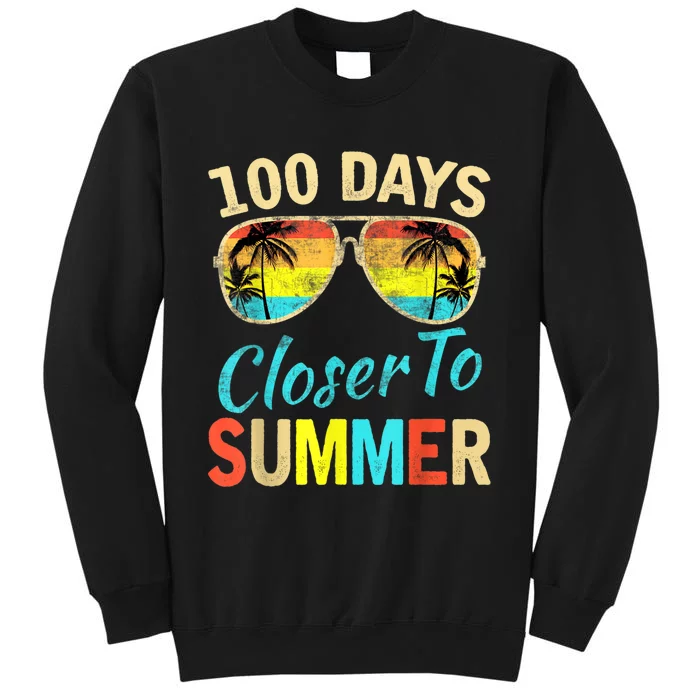 Retro 100 Days Closer To Summer 100 Days Smarter Teachers Sweatshirt