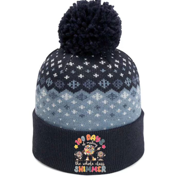 Retro 100 Days Of Making The Whole Class Shimmer Disco Ball The Baniff Cuffed Pom Beanie