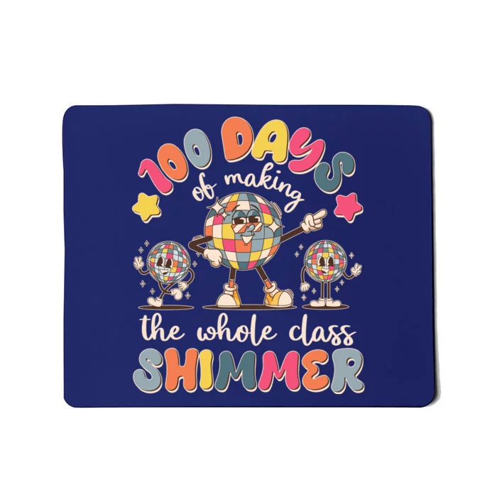 Retro 100 Days Of Making The Whole Class Shimmer Disco Ball Mousepad