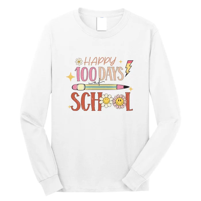 Happy 100th Day of School Shirt for Teacher or Child Long Sleeve Shirt