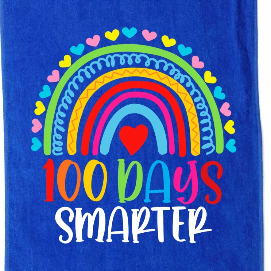 Rainbow 100 Days Of School 100 Days Smarter Gift Platinum Collection Golf Towel