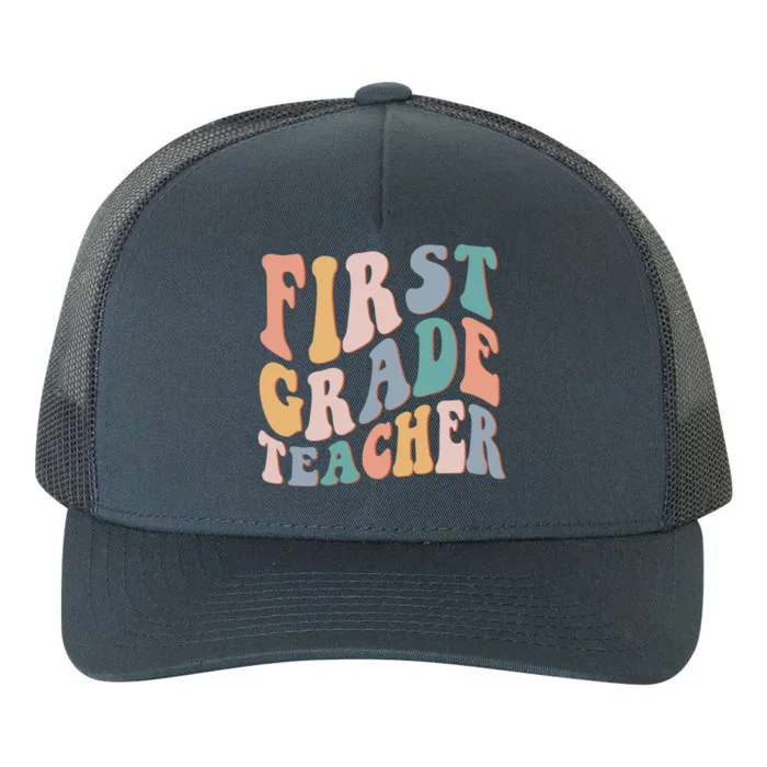 Retro 1St Grade Teacher Back To School First Grade Teacher Gift Yupoong Adult 5-Panel Trucker Hat