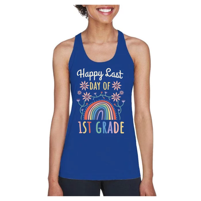 Rainbow 1St Grade Unicorn Students Teacher Gift Women's Racerback Tank