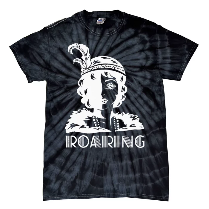 ROARING 1920's Great Gatsby Glamorous Woman Flapper Tie-Dye T-Shirt