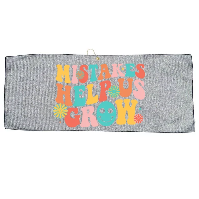 Retro 1960s Hippie Mistakes Help Us Grow Large Microfiber Waffle Golf Towel