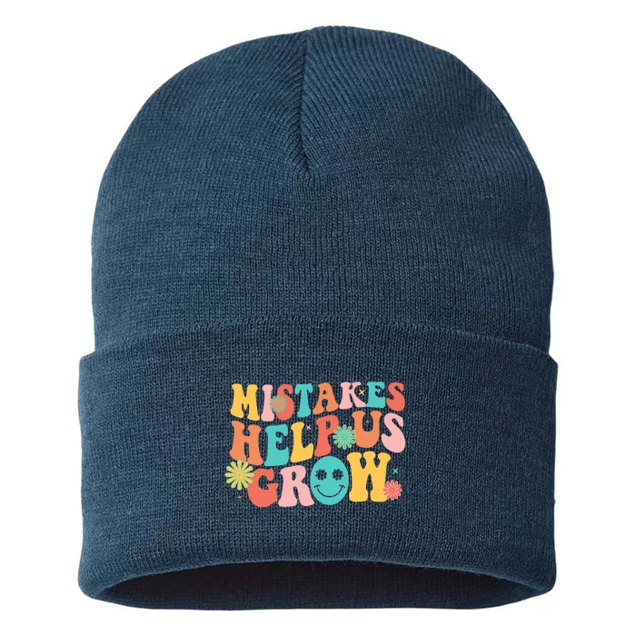 Retro 1960s Hippie Mistakes Help Us Grow Sustainable Knit Beanie