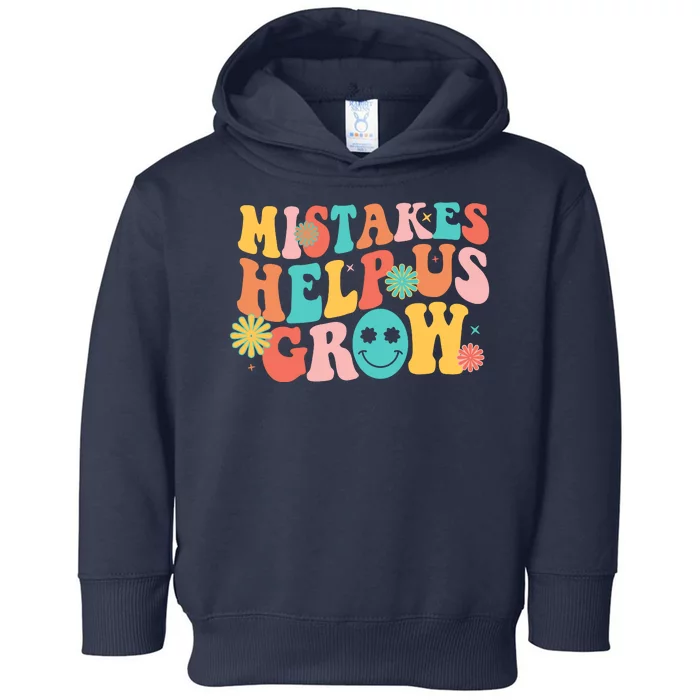 Retro 1960s Hippie Mistakes Help Us Grow Toddler Hoodie