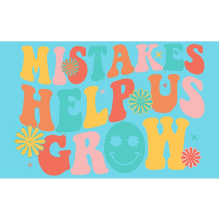 Retro 1960s Hippie Mistakes Help Us Grow Bumper Sticker