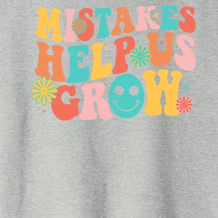 Retro 1960s Hippie Mistakes Help Us Grow Women's Crop Top Tee