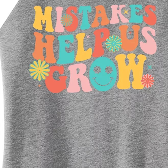 Retro 1960s Hippie Mistakes Help Us Grow Women’s Perfect Tri Rocker Tank