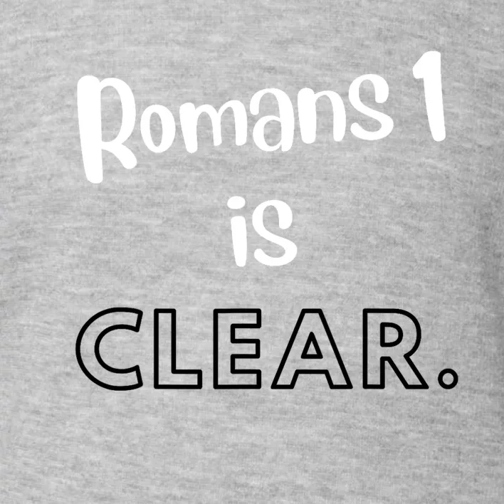 Romans 1 Is Clear Toddler Sweatshirt