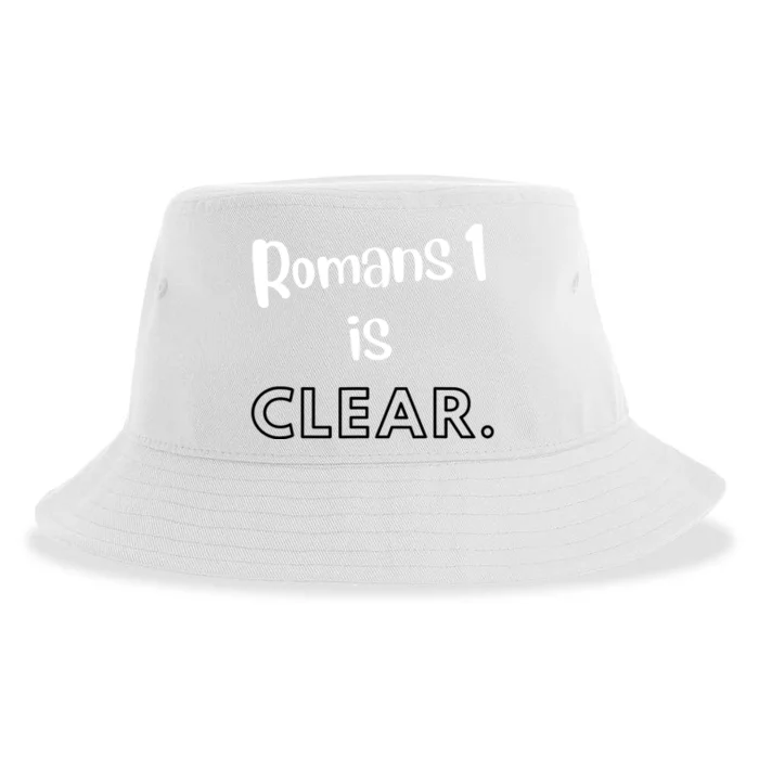 Romans 1 Is Clear Sustainable Bucket Hat