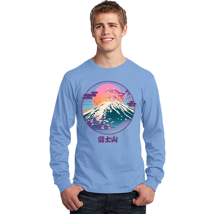 Retro 1980s Japanese Mount Fuji Long Sleeve Shirt