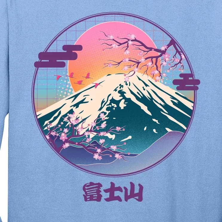 Retro 1980s Japanese Mount Fuji Long Sleeve Shirt