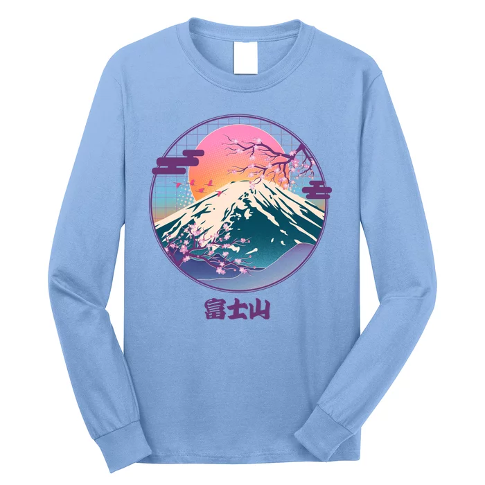 Retro 1980s Japanese Mount Fuji Long Sleeve Shirt