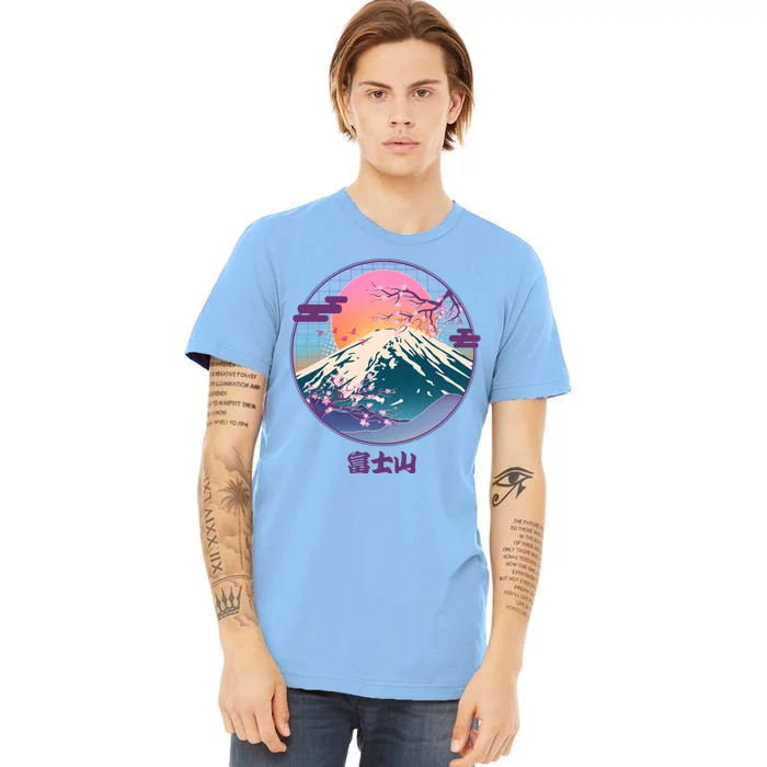 Retro 1980s Japanese Mount Fuji Premium T-Shirt