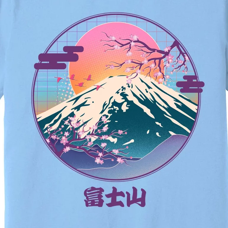 Retro 1980s Japanese Mount Fuji Premium T-Shirt