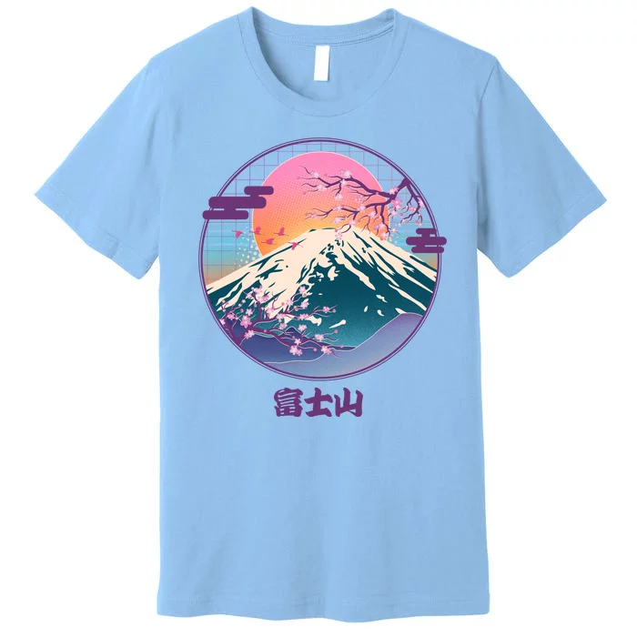 Retro 1980s Japanese Mount Fuji Premium T-Shirt