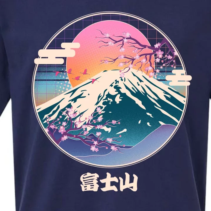 Retro 1980s Japanese Mount Fuji Sueded Cloud Jersey T-Shirt