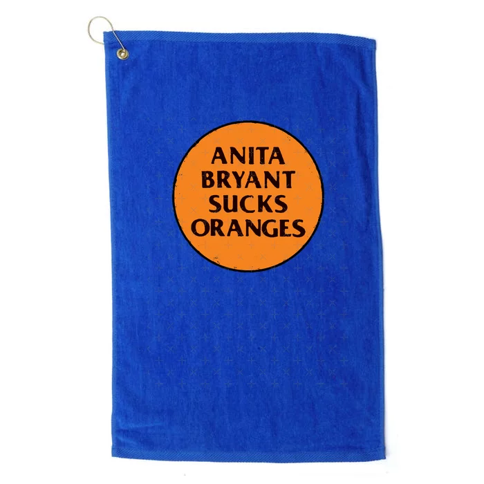 Retro 1977 Lgbt+ Protest Slogan Anita Sucks Platinum Collection Golf Towel