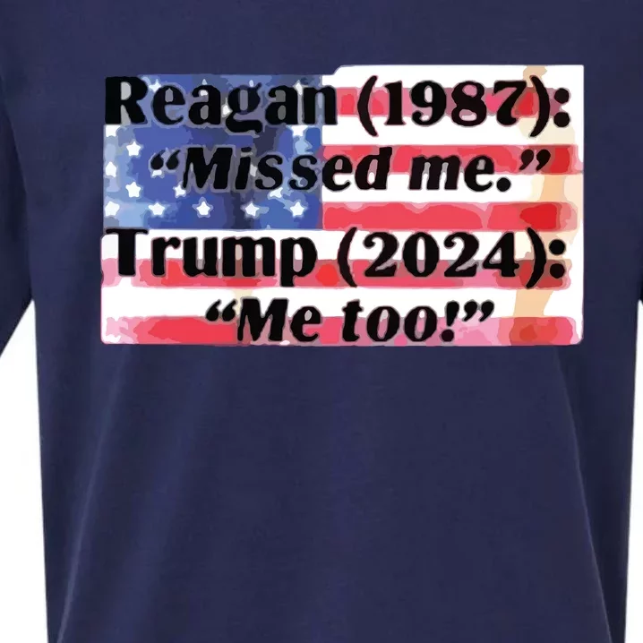 Reagan 1987 Miss Me Trump 2024 Me Too Sueded Cloud Jersey T-Shirt