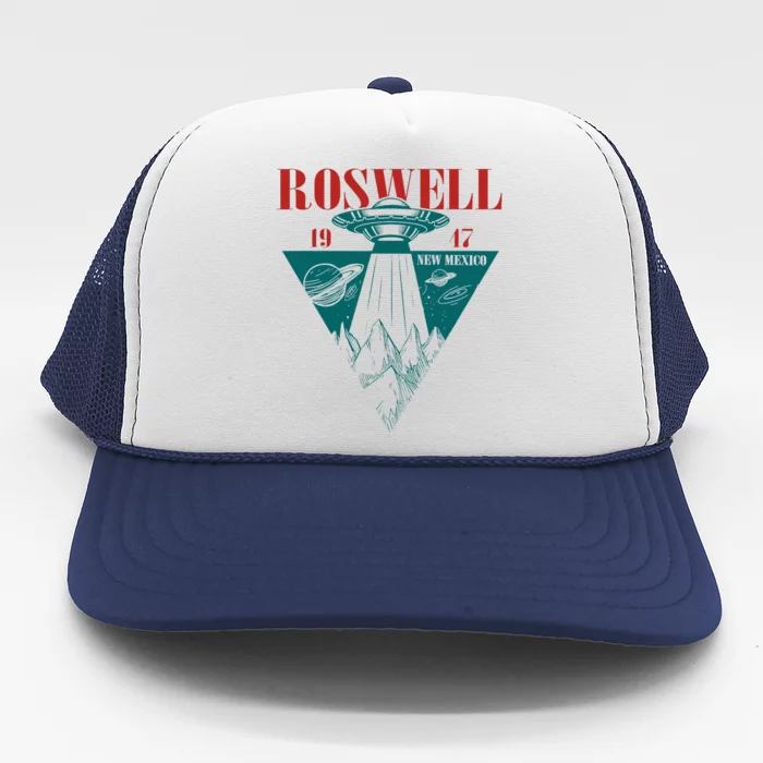 Roswell 1947 New Mexico Ufo Aliens Spaceship Trucker Hat