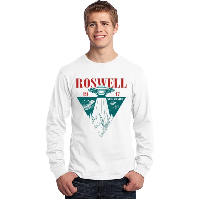 Roswell 1947 New Mexico Ufo Aliens Spaceship Long Sleeve Shirt