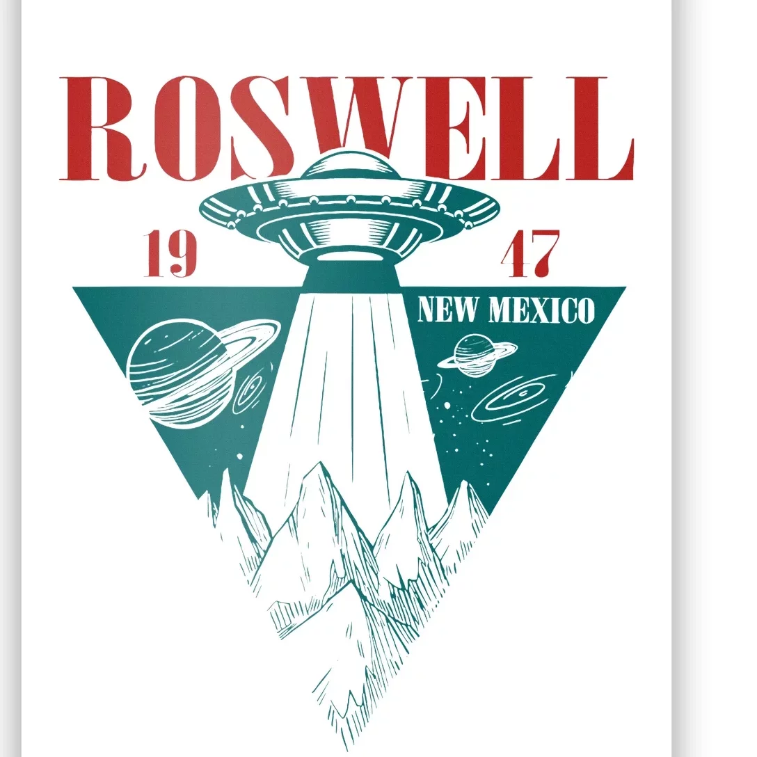 Roswell 1947 New Mexico Ufo Aliens Spaceship Poster