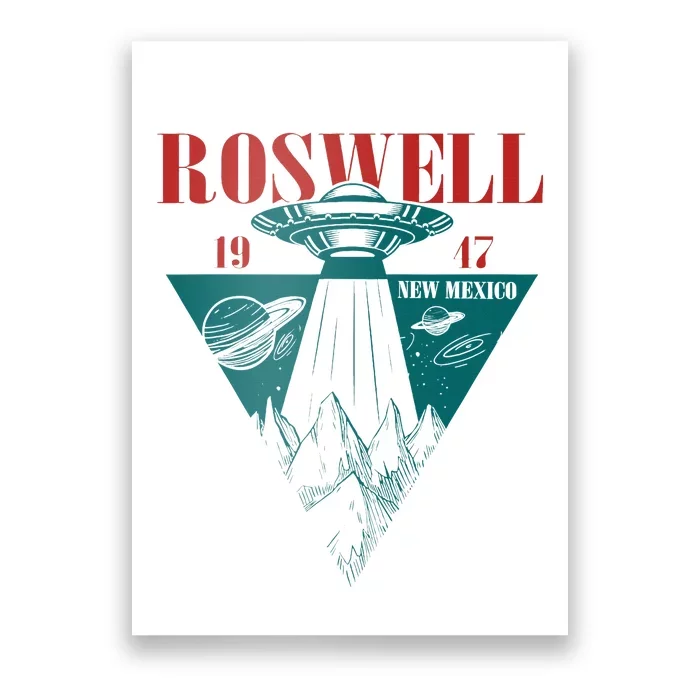 Roswell 1947 New Mexico Ufo Aliens Spaceship Poster