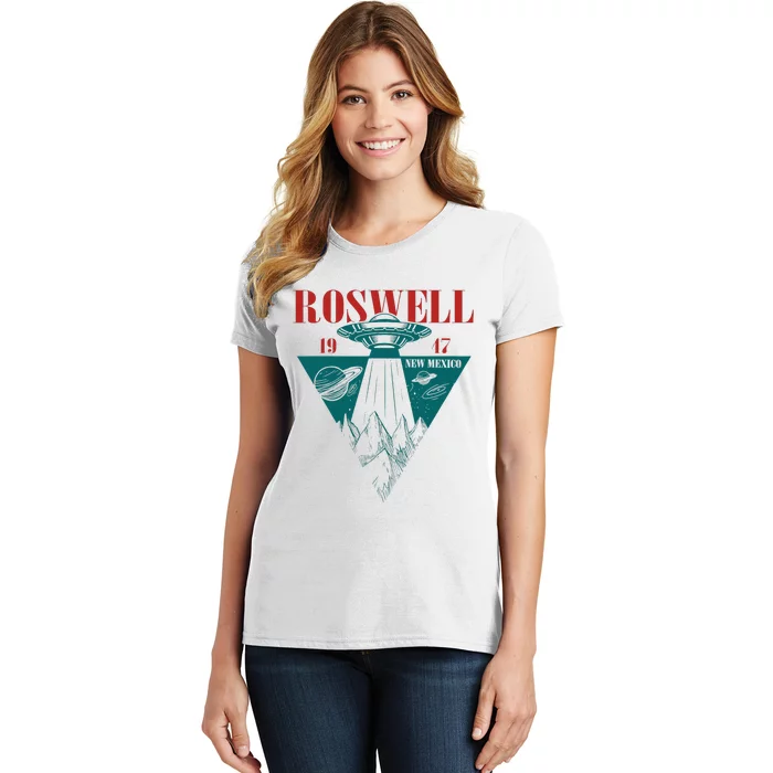 Roswell 1947 New Mexico Ufo Aliens Spaceship Women's T-Shirt