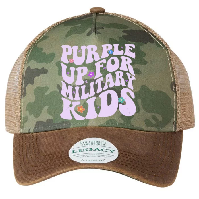 Retro 1960s Purple Up For MilitaryKids Legacy Tie Dye Trucker Hat