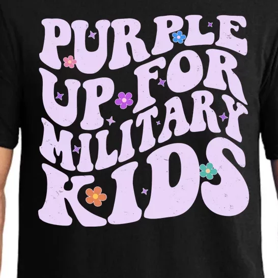 Retro 1960s Purple Up For MilitaryKids Pajama Set