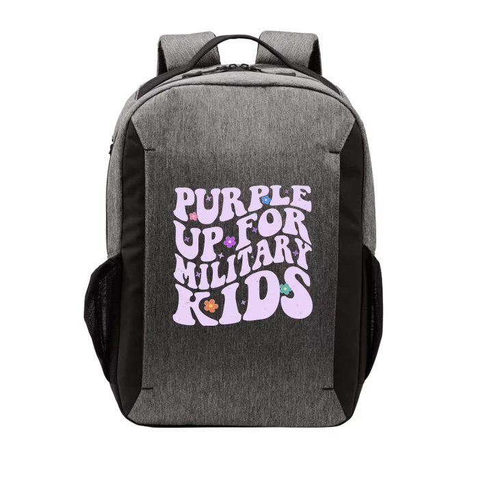 Retro 1960s Purple Up For MilitaryKids Vector Backpack