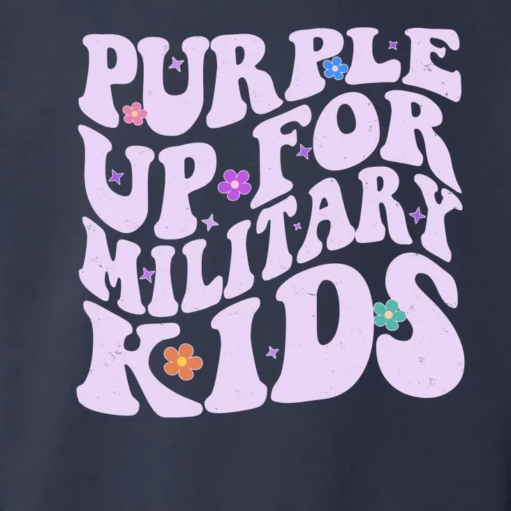 Retro 1960s Purple Up For MilitaryKids Toddler Hoodie