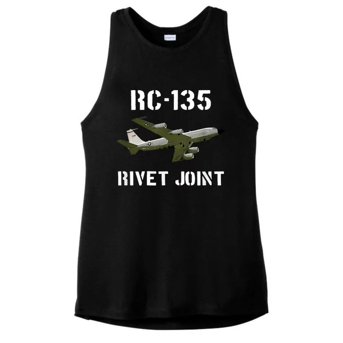 Rc 135 Rivet Joint Spy Plane Aircraft Ladies Tri-Blend Wicking Tank