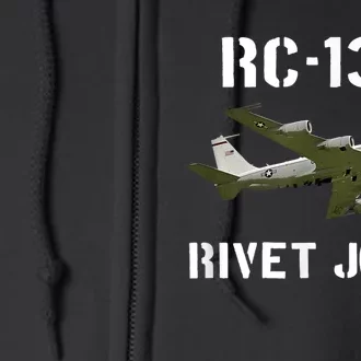 Rc 135 Rivet Joint Spy Plane Aircraft Full Zip Hoodie