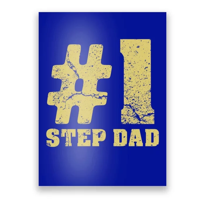 Retro #1 Step Dad Vintage Amazing Step Dad Meaningful Gift Poster