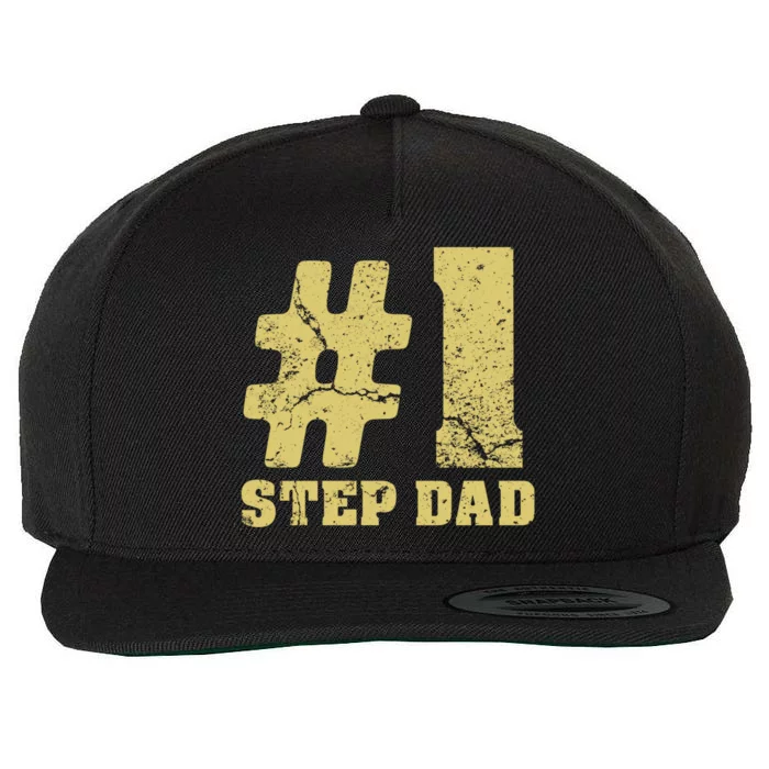 Retro #1 Step Dad Vintage Amazing Step Dad Gift Wool Snapback Cap