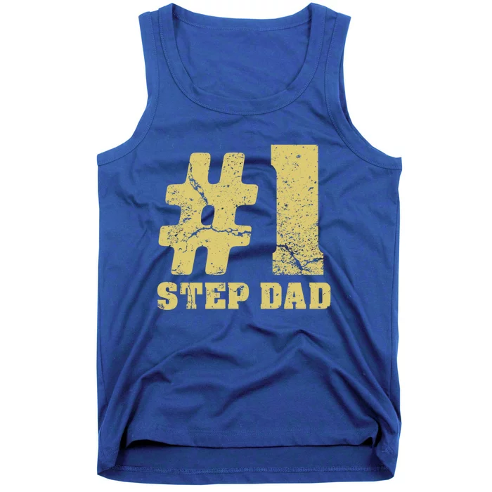 Retro #1 Step Dad Vintage Amazing Step Dad Gift Tank Top