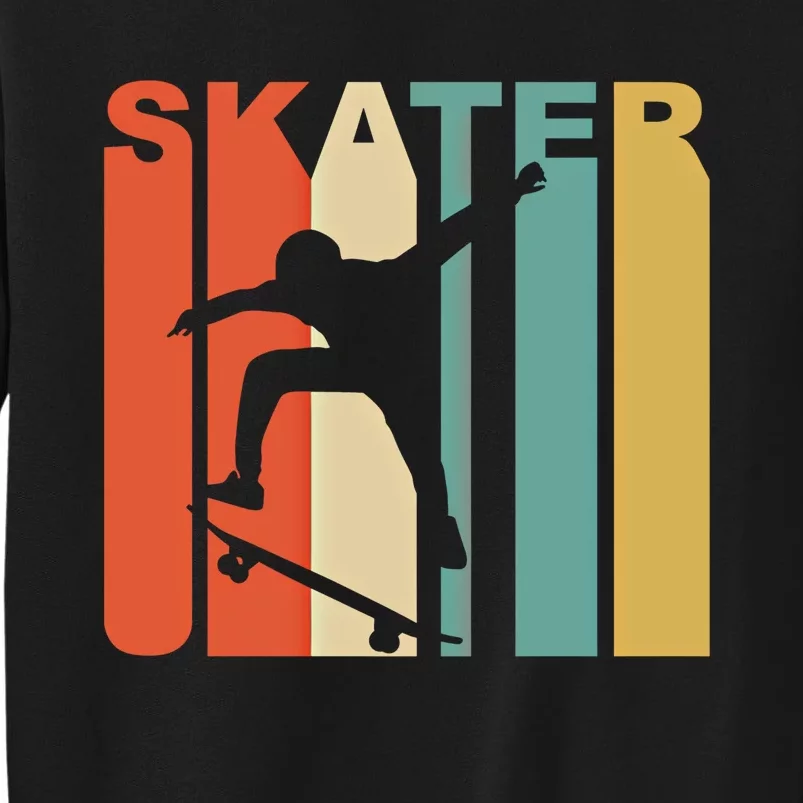 Retro 1970S Style Skater Skateboarder Skateboarding Gift Sweatshirt