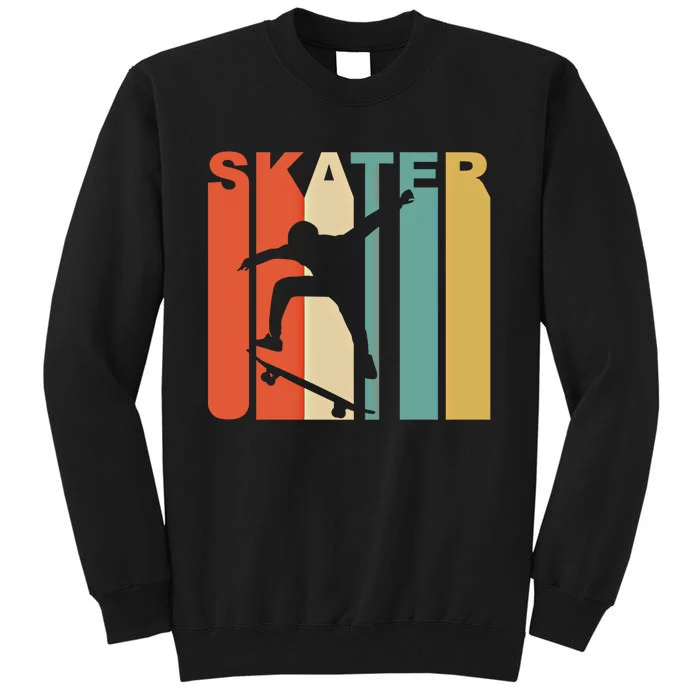 Retro 1970S Style Skater Skateboarder Skateboarding Gift Sweatshirt