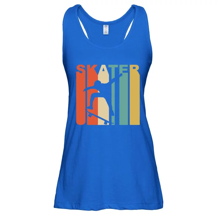 Retro 1970S Style Skater Skateboarder Skateboarding Cute Gift Cool Gift Ladies Essential Flowy Tank